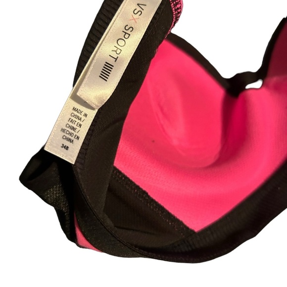 Victoria secret pink sports bra 34B Vsx sport neon pink - Picture 4 of 4
